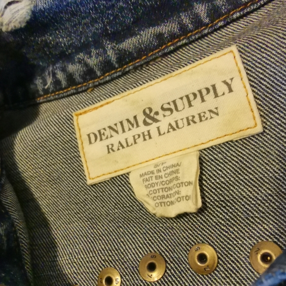 🔻Drop! Ralph Lauren Denim & Supply Denim Jacket S Studded - Picture 2 of 13